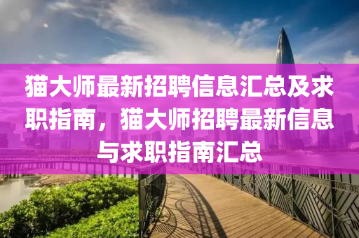 貓大師最新招聘信息匯總及求職指南，貓大師招聘最新信息與求職指南匯總