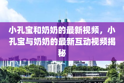 小孔寶和奶奶的最新視頻，小孔寶與奶奶的最新互動(dòng)視頻揭秘