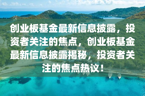 創(chuàng)業(yè)板基金最新信息披露，投資者關(guān)注的焦點(diǎn)，創(chuàng)業(yè)板基金最新信息披露揭秘，投資者關(guān)注的焦點(diǎn)熱議！液壓動(dòng)力機(jī)械,元件制造