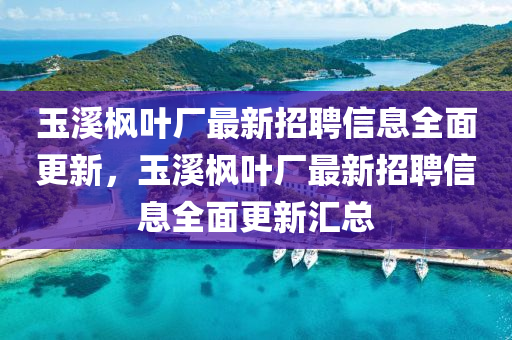 玉溪楓葉廠最新招聘信息全面更新，玉溪楓葉廠最新招聘信息全面更新匯總液壓動力機械,元件制造