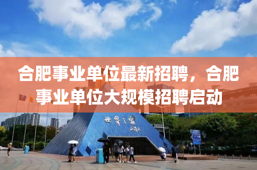 合肥事業(yè)單位最新招聘，合肥事業(yè)單位大規(guī)模招聘啟動