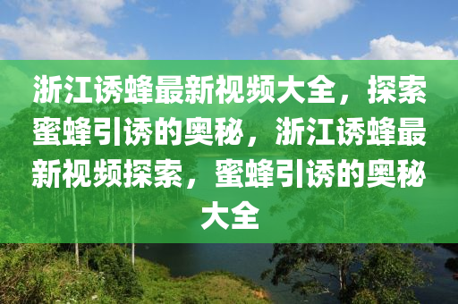 浙江誘蜂最新視頻大全，探索蜜蜂引誘的奧秘，浙江誘蜂最新視頻探索，蜜蜂引誘的奧秘大全