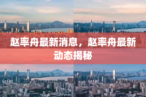 趙率舟最新消息，趙率舟最新液壓動力機械,元件制造動態(tài)揭秘