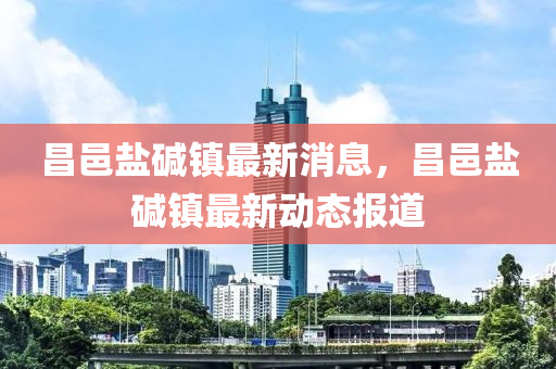 昌邑鹽堿鎮(zhèn)最新消息，昌邑鹽堿鎮(zhèn)最新動態(tài)報道