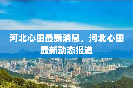 河北心田最新消息，河北心田最新動態(tài)報道液壓動力機械,元件制造