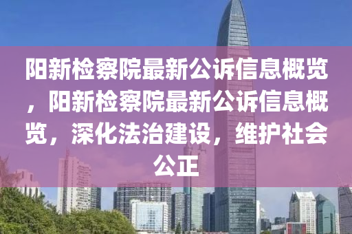 陽新檢察院最新公訴信息概覽，陽新檢察院最新公訴信息概覽，深化法治建設，維護社會公正