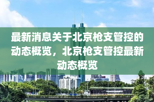 最新消息關(guān)于北京槍支管控的動態(tài)概覽，北京槍支管控最新動態(tài)概覽