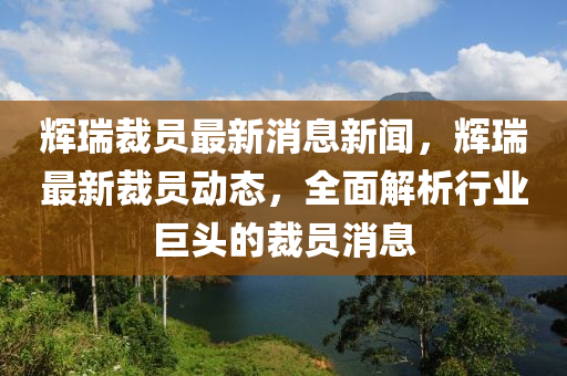 輝瑞裁員最新消息新聞，輝瑞最新裁員動態(tài)，全面解析行業(yè)巨頭的裁員消息
