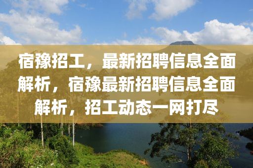 宿豫招工，最新招聘信息全面解析，宿豫最新招聘信息全面解析，招工動(dòng)態(tài)一網(wǎng)打盡