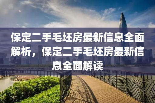 保定二手毛坯房最新信息全面解析，保定二手毛坯房最新信息全面解讀