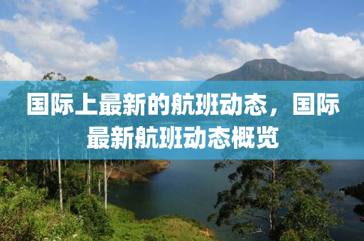 國(guó)際上最新的航班動(dòng)態(tài)，國(guó)際最新航班動(dòng)態(tài)概覽液壓動(dòng)力機(jī)械,元件制造