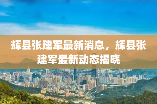 輝縣張建軍最新消息，輝縣張建軍最新動(dòng)態(tài)揭曉液壓動(dòng)力機(jī)械,元件制造