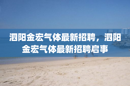 泗陽金宏氣體最新招聘，泗陽金宏氣體最新招聘啟事