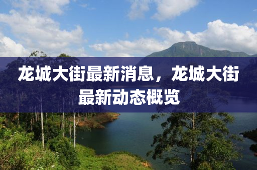 龍城大街最新消息，龍城大街最新動態(tài)概覽