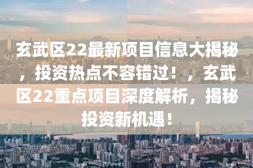 玄武區(qū)22最新項(xiàng)目信息大揭秘，投資熱點(diǎn)不容錯(cuò)過！，玄武區(qū)22重點(diǎn)項(xiàng)目深度解析，揭秘投資新機(jī)遇！