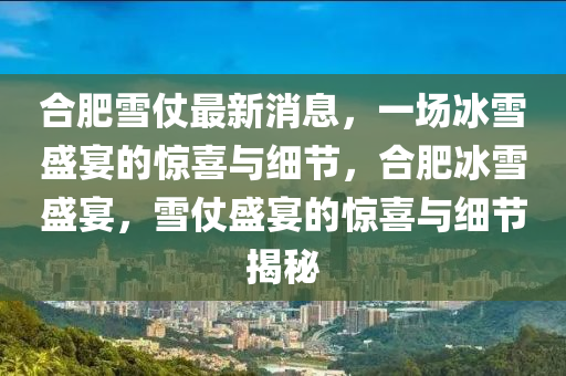 合肥雪仗最新消息，一場冰雪盛宴的驚喜與細(xì)節(jié)，合肥冰雪盛宴，雪仗盛宴的驚喜與細(xì)節(jié)揭秘