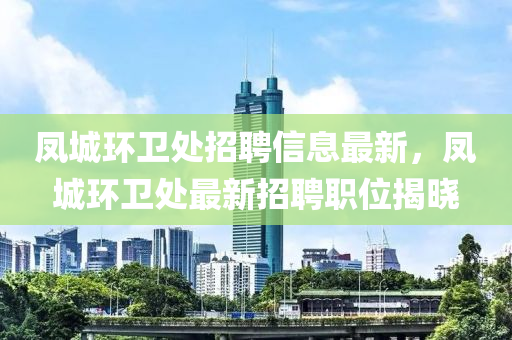 鳳城環(huán)衛(wèi)處招聘信息最新，鳳城環(huán)衛(wèi)處最新招聘職位揭曉