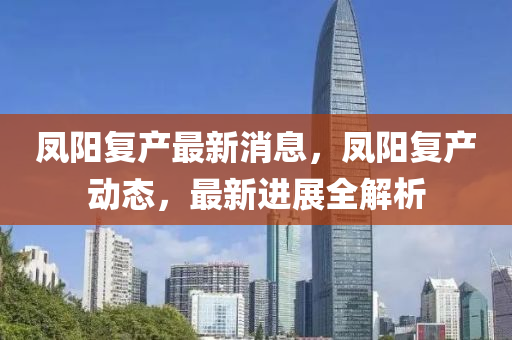 鳳陽(yáng)復(fù)產(chǎn)最新消息，鳳陽(yáng)復(fù)產(chǎn)動(dòng)態(tài)，最新進(jìn)展全解析