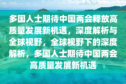 多國人士期待中國兩會釋放高質(zhì)量發(fā)展新機遇，深度解析與全球視野，全球視野下的深度解析，多國人士期待中國兩會高質(zhì)量發(fā)展新機遇液壓動力機械,元件制造