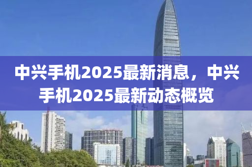 中興手機2025最新消息，中興手機2025最新動態(tài)概覽液壓動力機械,元件制造