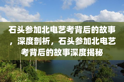 石頭參加北電藝考背后的故事，深度剖析，石頭參加北電藝考背后的故事深度揭秘液壓動(dòng)力機(jī)械,元件制造