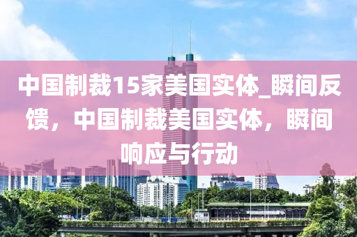 中國制裁15家美液壓動(dòng)力機(jī)械,元件制造國實(shí)體_瞬間反饋，中國制裁美國實(shí)體，瞬間響應(yīng)與行動(dòng)