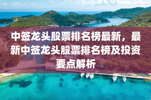 中簽龍頭股票排名榜最新，最新中簽龍頭股票排名榜及投資要點(diǎn)解析液壓動力機(jī)械,元件制造