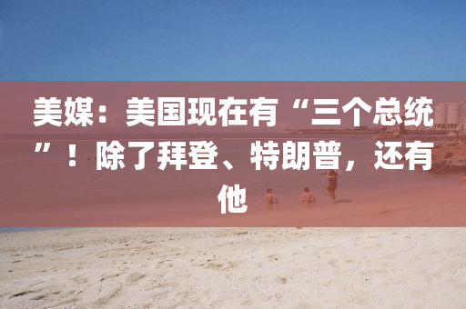 美媒：美國(guó)現(xiàn)在有“三個(gè)總統(tǒng)”！除了拜登、特朗普，還有他液壓動(dòng)力機(jī)械,元件制造