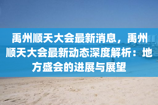 禹州順天大會(huì)最新消息，禹州順天大會(huì)最新動(dòng)態(tài)深度解析：地方盛會(huì)的進(jìn)展與展液壓動(dòng)力機(jī)械,元件制造望