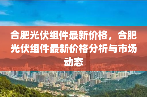 合肥光伏組件最新價格，合肥光伏組件最新價格分析與市場動態(tài)液壓動力機械,元件制造