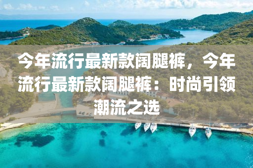 今年流行最新款闊腿褲，今年液壓動力機械,元件制造流行最新款闊腿褲：時尚引領潮流之選