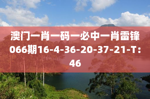 澳門一肖一碼一必中一肖雷鋒066期16-4-36-20-37-21-T液壓動(dòng)力機(jī)械,元件制造：46