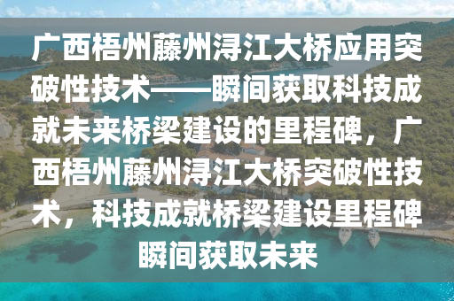 廣西梧州藤州潯江大橋應用突破性技術——瞬間獲取科技成就未來橋梁建設的里程碑，廣西梧州藤州潯江大橋突破性技術，科技成就橋梁建設里程碑瞬間獲取未來液壓動力機械,元件制造