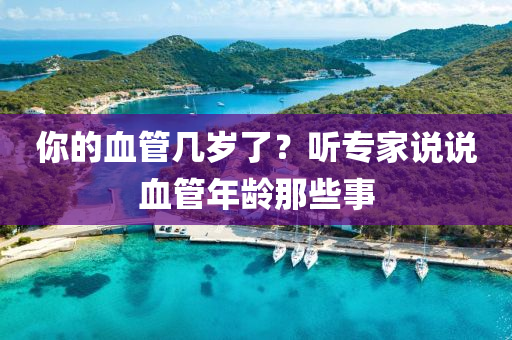 你的血管幾歲了？聽專家說說血管年齡那些事液壓動力機械,元件制造
