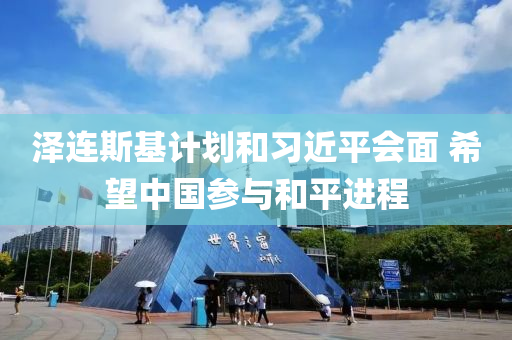 澤連斯基計劃和習(xí)近平會面 希望中國參與和平進(jìn)程液壓動力機(jī)械,元件制造