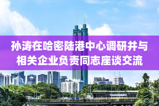 孫濤在哈密陸港中心調(diào)研并與相關(guān)企液壓動(dòng)力機(jī)械,元件制造業(yè)負(fù)責(zé)同志座談交流